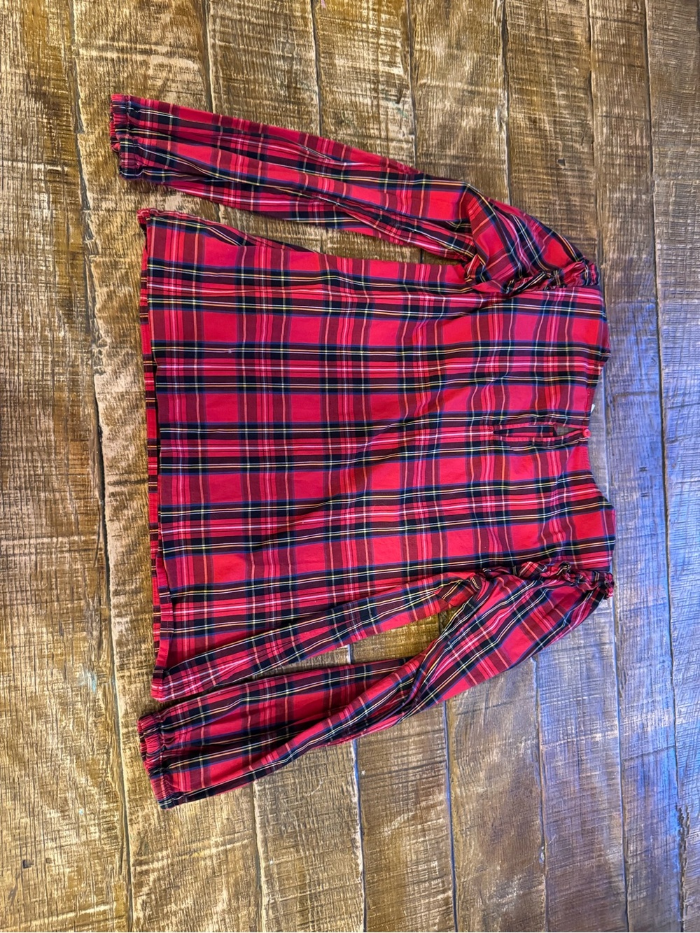 Crewcuts Red Plaid Button-Back Tunic